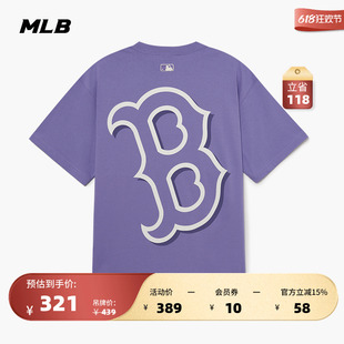 男女情侣立体印花大logo短袖 MLB官方 休闲T恤套装 23夏季 TSB04