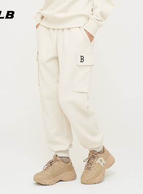 MLB官方 男女情侣加绒大口袋工装风休闲束脚长裤24冬季PTB08