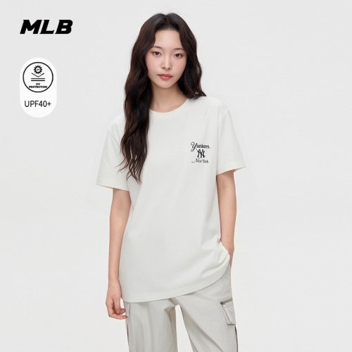 MLB官方 男女同款时尚百搭纯色百搭防晒T恤短袖26夏季新款TSB81