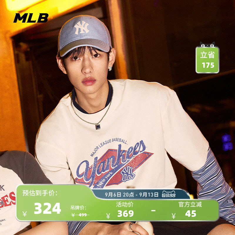 MLB情侣休闲宽松运动T恤图片