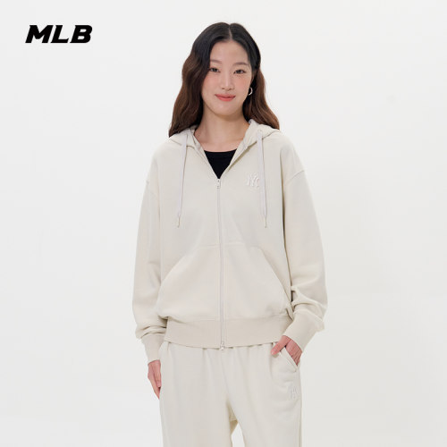 MLB官方 男女情侣潮流运动休闲百搭拉链连帽卫衣外套春夏TRB01