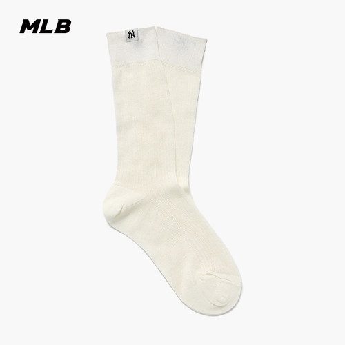 MLB官方 男女同款时尚百搭休闲纯色运动中筒袜26春季新款SOHB2