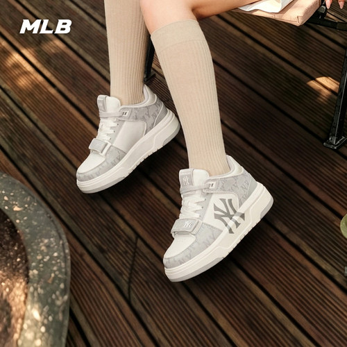 MLB官方复古老花男女情侣板鞋