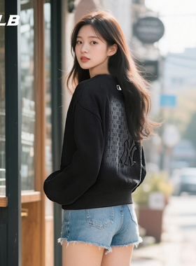 MLB官方男女情侣复古风波普老花套头卫衣25秋季新款HDM05/MTM08