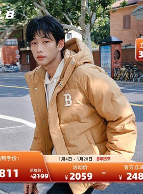 MLB官方张凌赫同款男女学院风短款运动加厚羽绒服24冬季DJV10