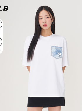 MLB官方 男女时尚凉感防晒复古老花圆领短袖T恤25夏季新款TSM07