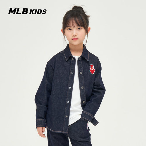 MLB官方男女儿童爱心衬衫上衣