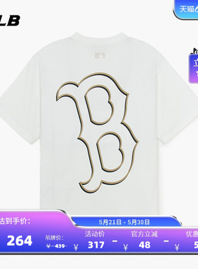 MLB官方 男女情侣背标大logo休闲宽松短袖百搭T恤夏季新款TSB60