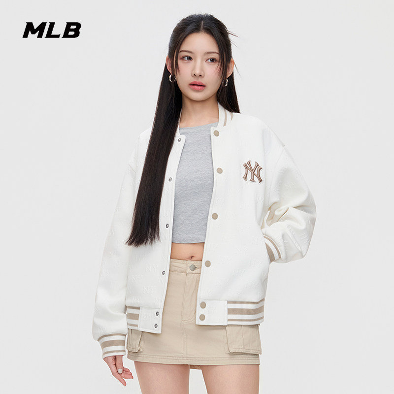 MLB官方男女同款宽松时尚潮流暗纹老花夹克外套26春季新款JPM02图片