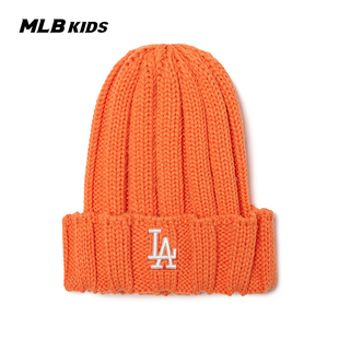 MLB儿童官方女童经典队标潮流可爱针织帽刺绣潮帽子冬季BNB70