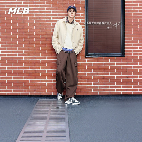 MLB复古满印老花增高学长鞋