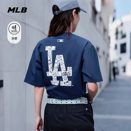 MLB官方 男女同款轻薄干爽蕾丝轻薄凉感T恤26夏季新款百搭TSB76