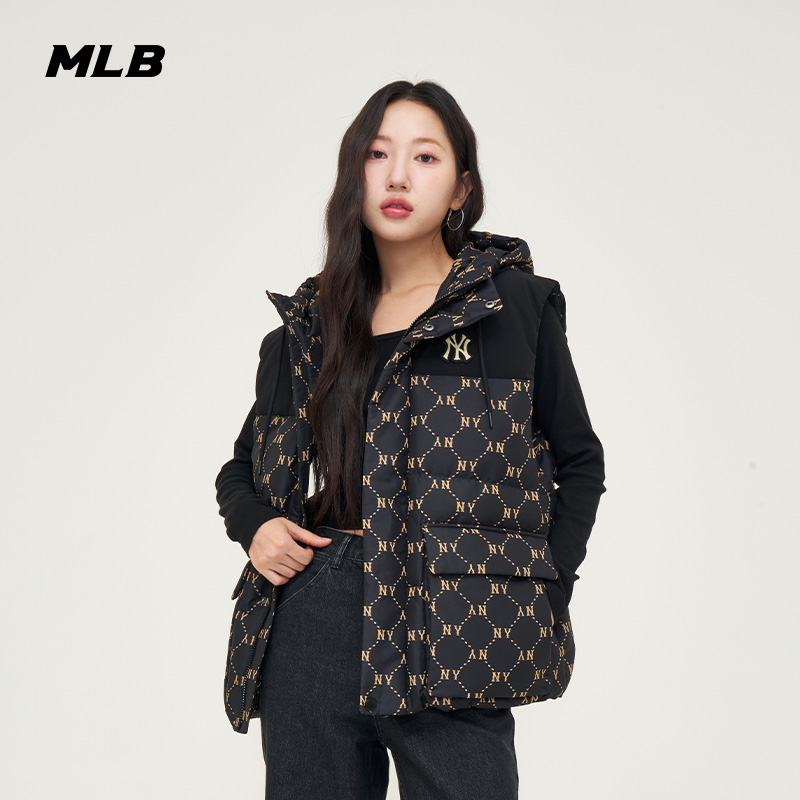 MLB男女情侣羽绒马甲24秋季