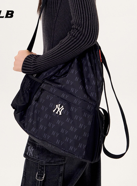 MLB官方男女情侣大容量满印老花抽绳休闲双肩背包25秋冬新款BKM04