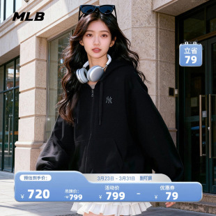 新款 宽松纯色小标连帽卫衣外套26春季 TRB01 时尚 MLB官方KARINA同款
