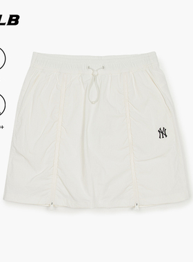MLB官方 女款防晒凉感小logo松紧腰抽绳时尚短裙25夏季新款SKB07