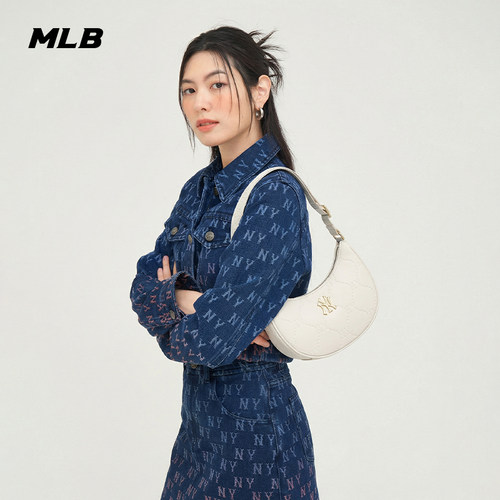 MLB官方 暗纹老花时尚斜挎可调节单肩包26春夏新款CRMD7/CRM05