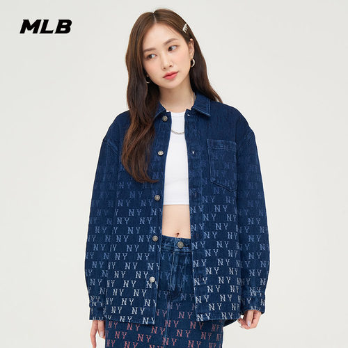 MLB男女官方牛仔衬衫外套