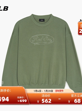 MLB官方男女情侣学院风圆领长袖简约时尚纯色卫衣25春夏新款MTV05