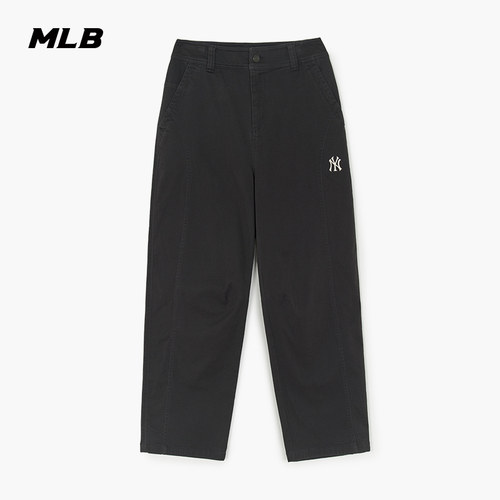 MLB官方 男女情侣时尚休闲复古水洗弯刀梭织裤春夏新款WPB10