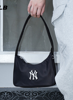 MLB官方 男女情侣大LOGO腋下包时尚单肩包25秋冬新款BQB04/CRB04