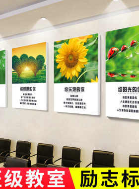 名人名言挂画学校教育标语教室布置励志装饰画培训机构文化墙贴纸