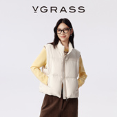 95%绒子含量鹅绒超轻羽绒马甲 无袖 WISH系列 VGRASS25秋冬新款
