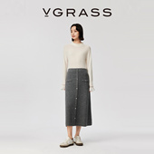 绵羊毛混纺双面结构针织包臀半身裙 新款 WISH系列 VGRASS25冬季
