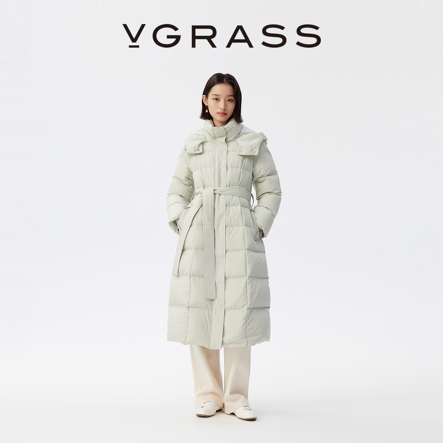 薄荷绿95白鸭绒羽绒服VGRASS
