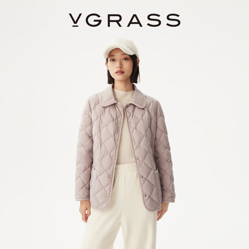 VGRASS手工钉珠90鹅绒羽绒服