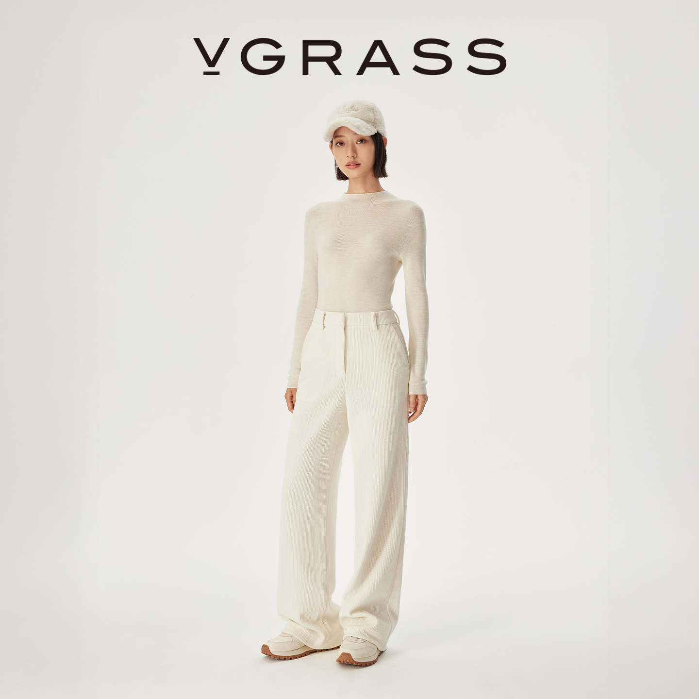 【雪尼尔空气灯芯绒】VGRASS25秋冬新款休闲直筒裤慵懒风阔腿长裤,女装/女士精品,休闲裤,淘宝优惠券,粉丝福利购,淘宝优惠卷