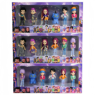 优质版K-POP猎魔女团开窗盒娃娃鲁米米拉佐伊PVC公仔玩具手办摆件