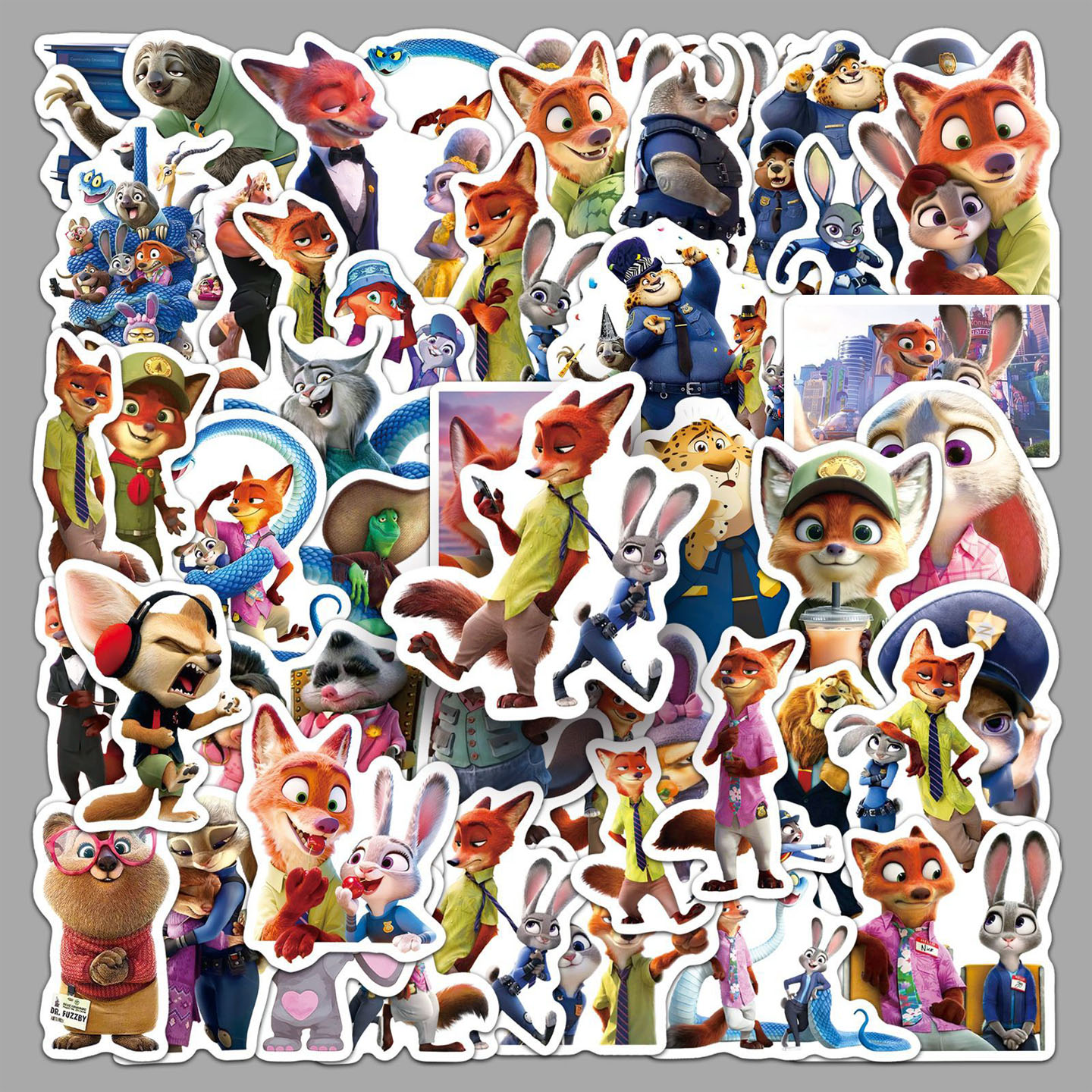 疯狂动物城50张装饰手账贴纸玩具