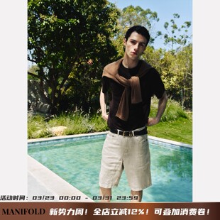 Manifold｜15.5微米Biella Yarn精纺100%黄金羊毛圆领针织短袖