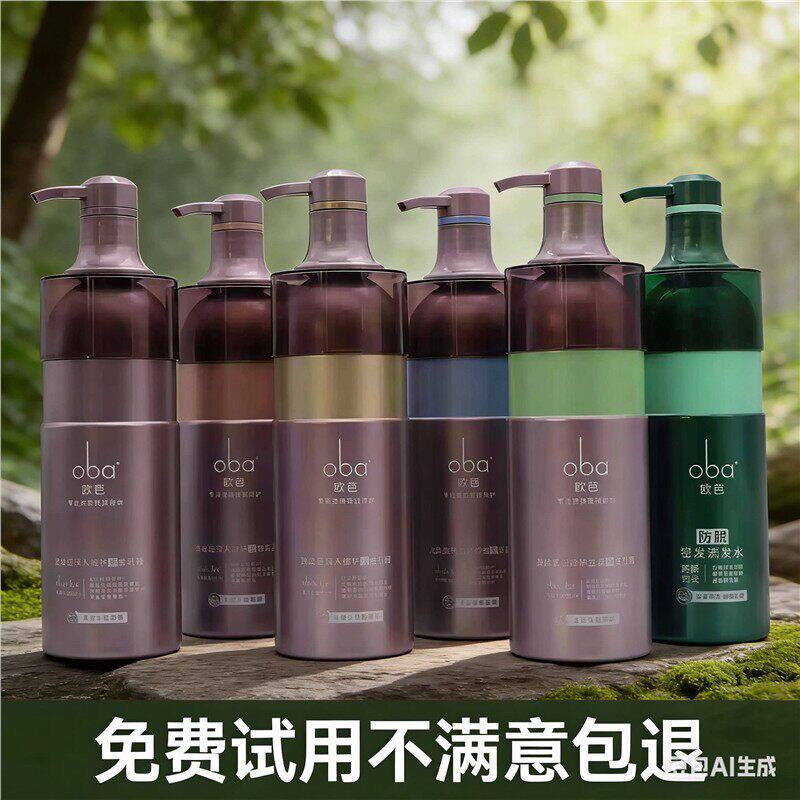 欧芭正品HDR烫染发后深入修护控油去屑洗发乳修护霜护发素套装4代