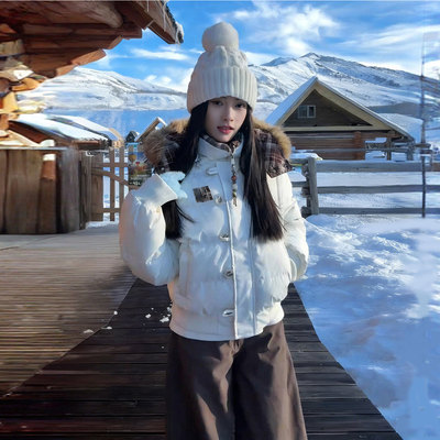 加绒加厚棉服女装2026新