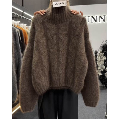 欧货高级感咖色浣熊绒高