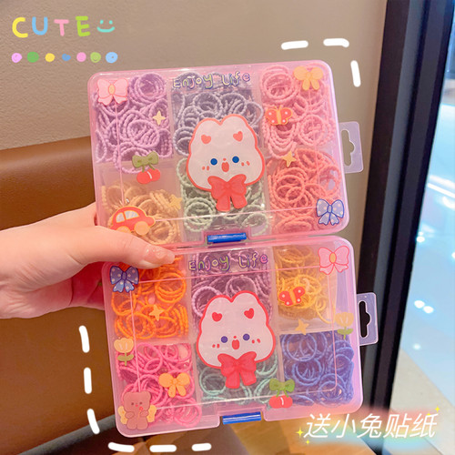 儿童皮筋盒装宝宝女孩扎头发头绳