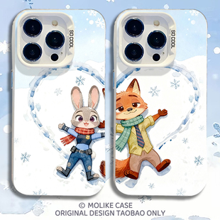 neo10pro vivo 雪地爱心尼克朱迪适用iqoo15手机壳13情侣z9turbo疯狂12动物城11s一加ace5新款