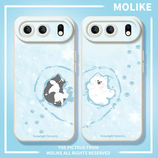 Magic8 雪地爱心情侣小狗适用荣耀500手机壳400Pro卡通300Ultra硅胶200可爱100男90女80一对X70防摔60