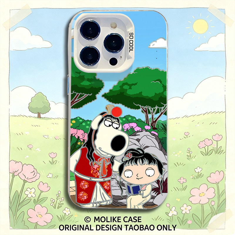 饺子适用苹果17手机壳iPhone16promax恶搞之家15新款14狗狗13卡通12共读西厢11动漫x创意xr外xs/8保护7/mini图片