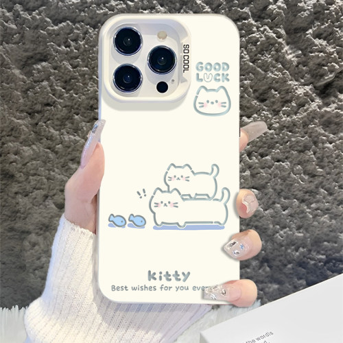 叠叠小猫适用iqoo15手机壳13卡通可爱z9turbo简约12镂空11s一加ace6新款neo10pro创意1+2猫咪3v/9/8/7/5/vivo