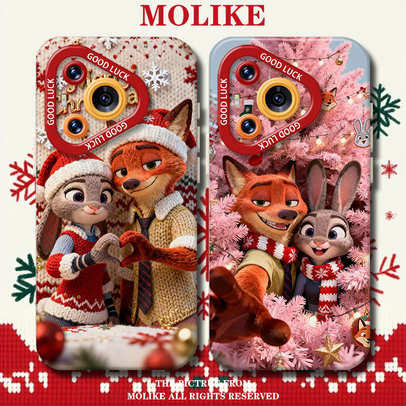 圣诞节尼克朱迪适用华为pura70手机壳mate80promax疯狂动物城nova14新款13情侣12荣耀500硅胶400外300/x60/50