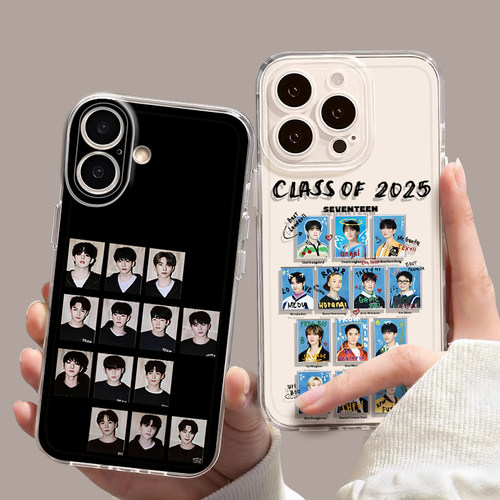 seventeen适用苹果17promax手机壳iPhone16克拉岛15pm透明12全圆佑13mini同款14应援x韩国xr男团xs女8plus套7