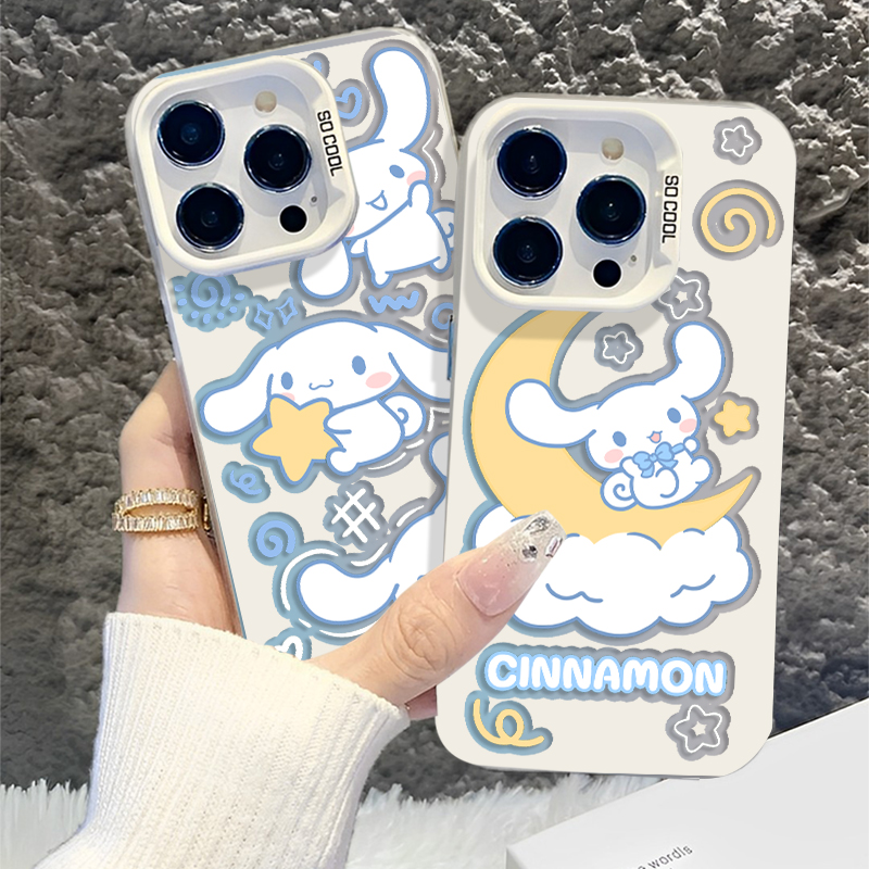 适用华为手机壳镂空月亮玉桂狗