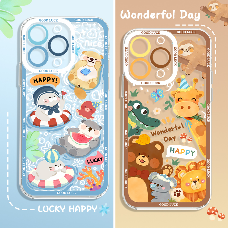 适用华为手机壳水獭动物园硅胶套