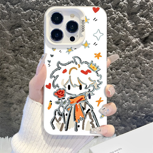 玫瑰小王子适用iqoo16手机壳15卡通可爱13镭射12高级感z11turbo软neo10pro套9/8/7一加ace6新款1+2v/5/3/vivo