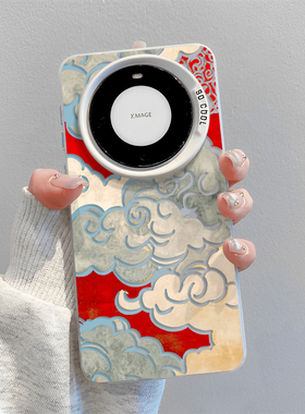 适用华为mate80promax新年手机壳70国风红霞金祥云60新中式50荣耀X40高级感magic7马年6创意5红色4套