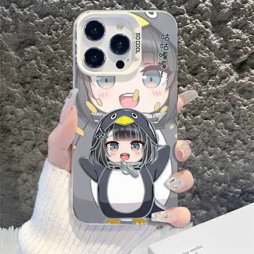 咕咕嘎嘎企鹅适用苹果17promax手机壳iPhone16管理员15新款14动漫13mini镭射12可爱11卡通x二次元xr软xs套8/7
