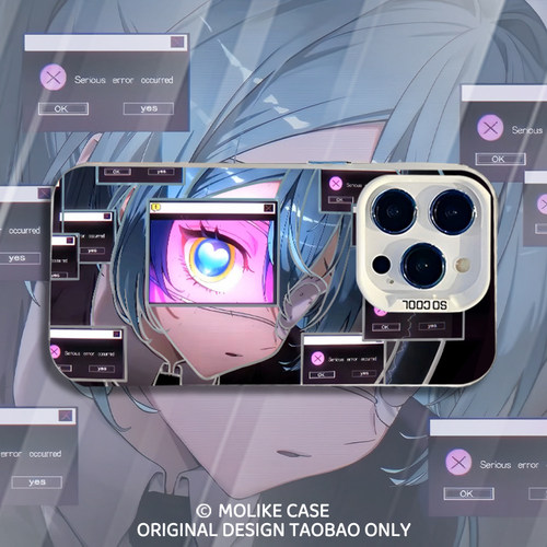 miku初音未来眼睛适用iqoo15手机壳13动漫z9turbo镭射12二次元11s一加ace6新款neo10pro/1+2/3v/9/8/7/5/vivo